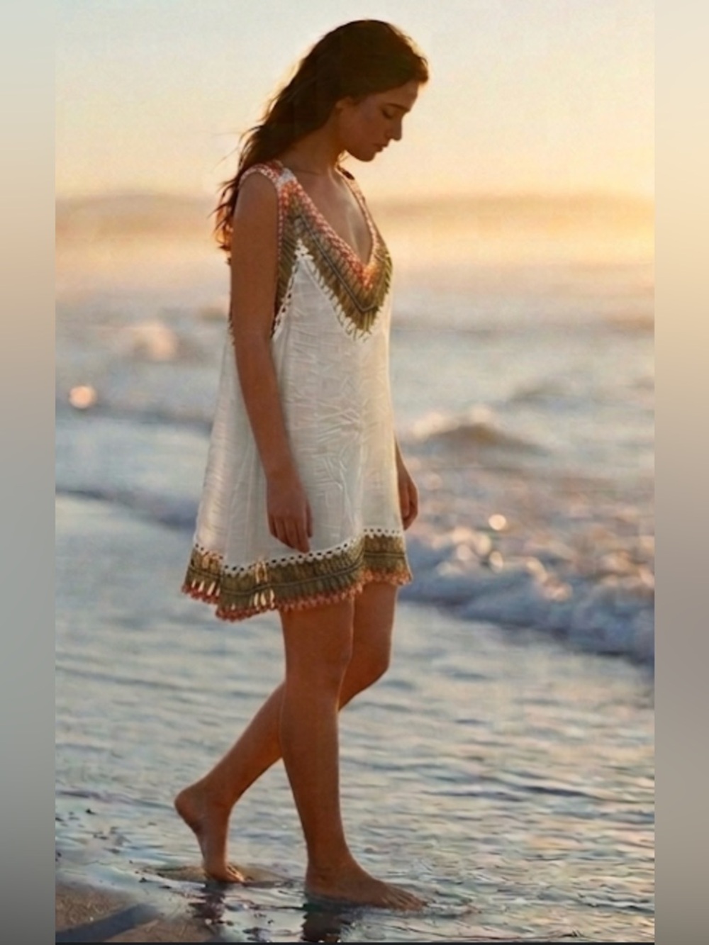K Beach Cover Up Womens Boho Macramé Crochet Bohemian Hippie c3